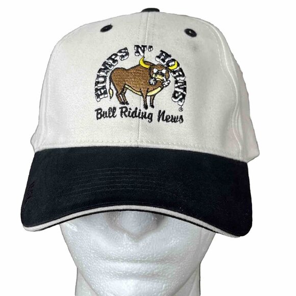 Max Hats Other - Humps N Horns Bull Riding News Tan Ball Cap Hat Hook N Loop